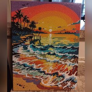Hand Crafted Beach Diamond Art Canvas